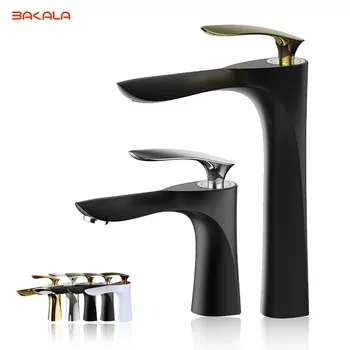 BAKALA ออกแบบใหม่ทองเหลือง Chrome สีดําสีขาว Golden Shite เดี่ยวห้องน้ําอ่างล้างจานก๊อกน้ําก๊อกน้ําอ่างล้างหน้า BR-2018A20 1