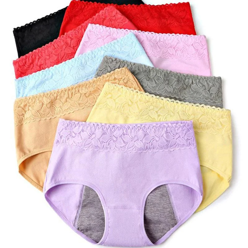 3 pcs set menstrual panties leak proof women cotton period underwear sexy pants incontinence underwear briefs Women Underwear Female Physiological Pants Leak Proof Menstrual Period Panties Cotton Health Seamless Briefs Warm