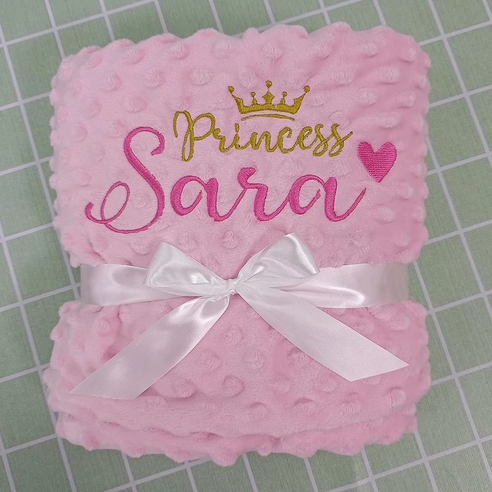 Personalizado Bolha Fleece Cobertor Do Bebê, DIY Personalizado, Criança Berço Cama, Carrinho Swaddle para Recém-nascidos, Presente de Aniversário, Nome