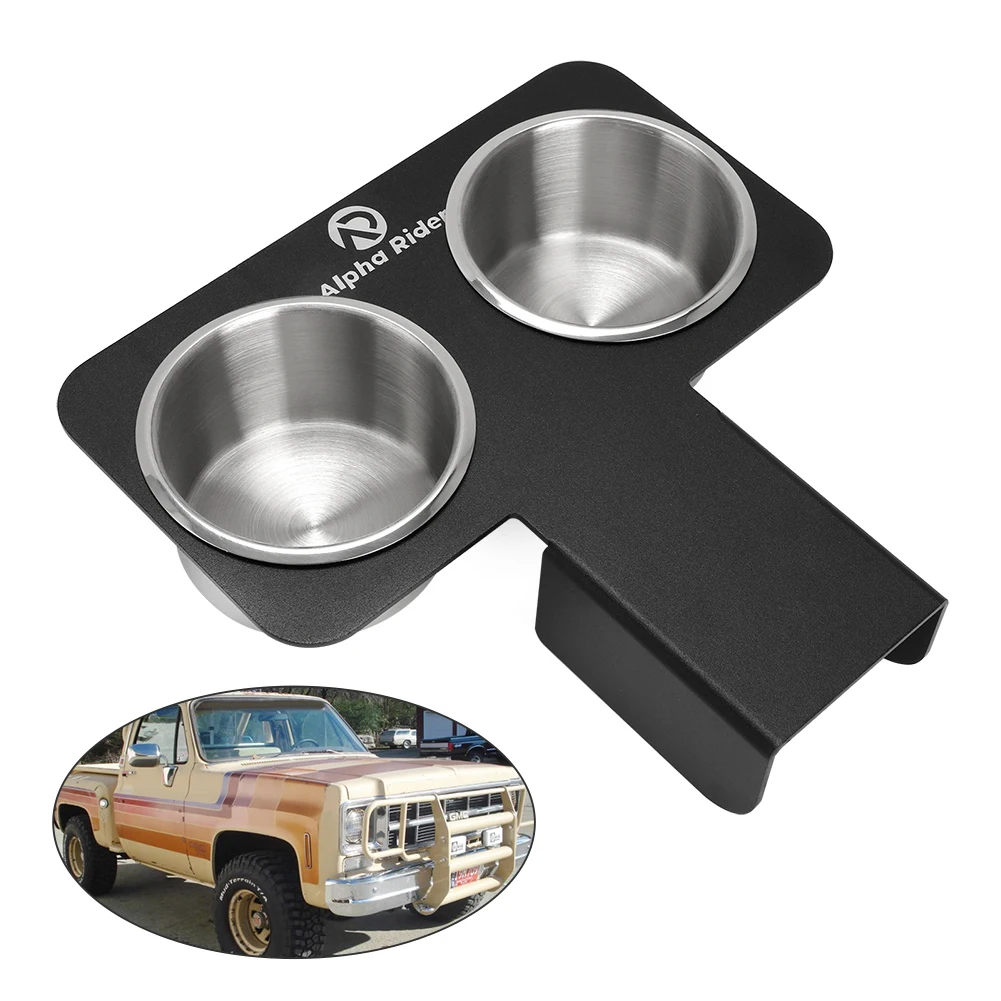 

73-87 91 For Chevy Gmc C K 10 20 30 Pickup Truck Drink Cup Holder New Black Aluminum Material Car Accessories