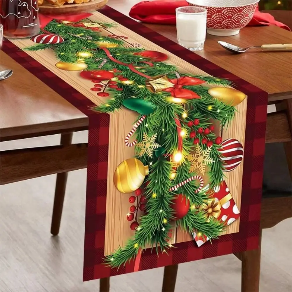 Polyester Christmas Table Runner for Xmas Party Decorations