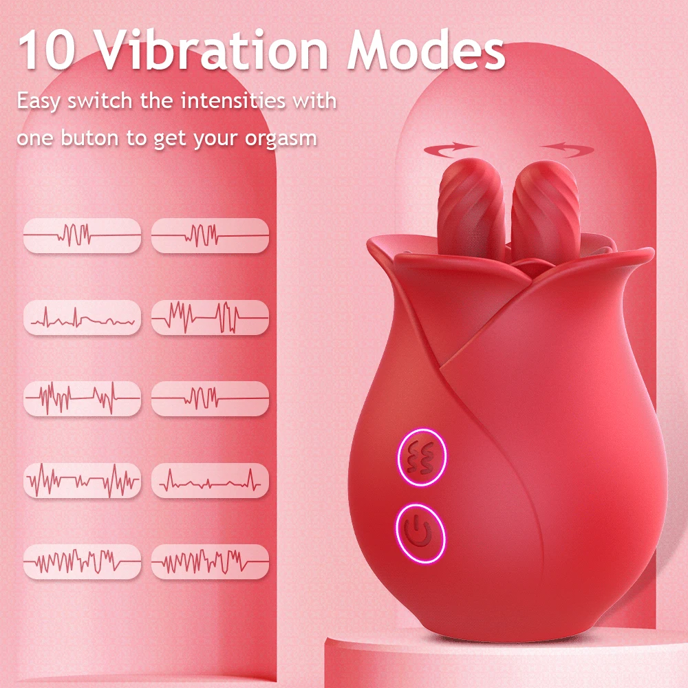 Rose Vibrator Tongue Licking Clitoral Nipple Stimulation 10 Frequency Vibrating Sex Toys Women Masturbating Orgasm Adult Toys S8930b5cbaf0b42db957f3a0d1cb38133Z