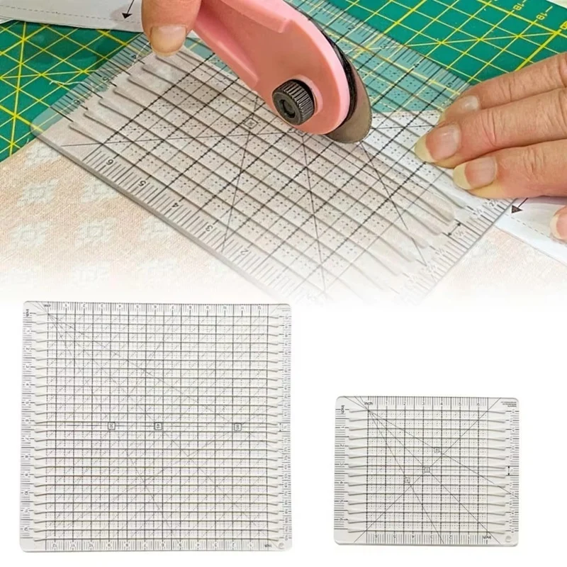 GEGE Sewing Supplies Sewing Ruler Template DIY Craft T-Shirts Ruler Patchwork 5-In-1 Quilt Cutting