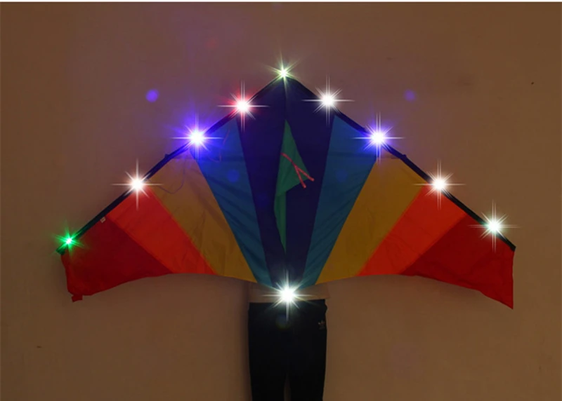 free shipping diy led kite 120pcs Piranha Lamp kite string line night flying kite vlieger outdoor fun toys  flux battery cerf 6