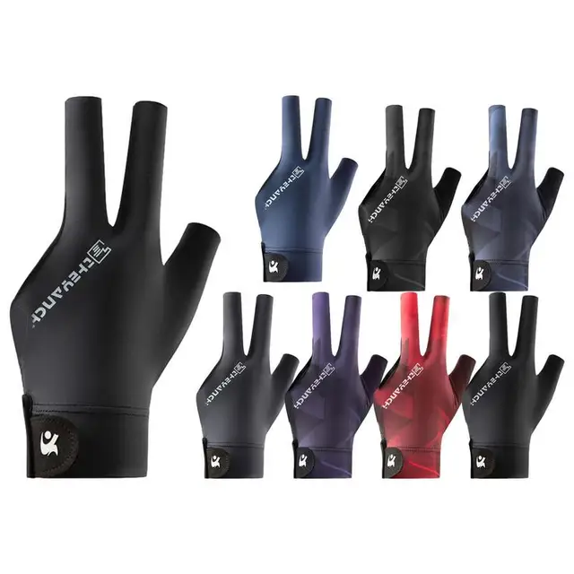 Left Hand Three Finger Billiards Glove Snooker Billiard Glove Non Slip Stickers Elasticity Billiard Training Gloves Accessories 1