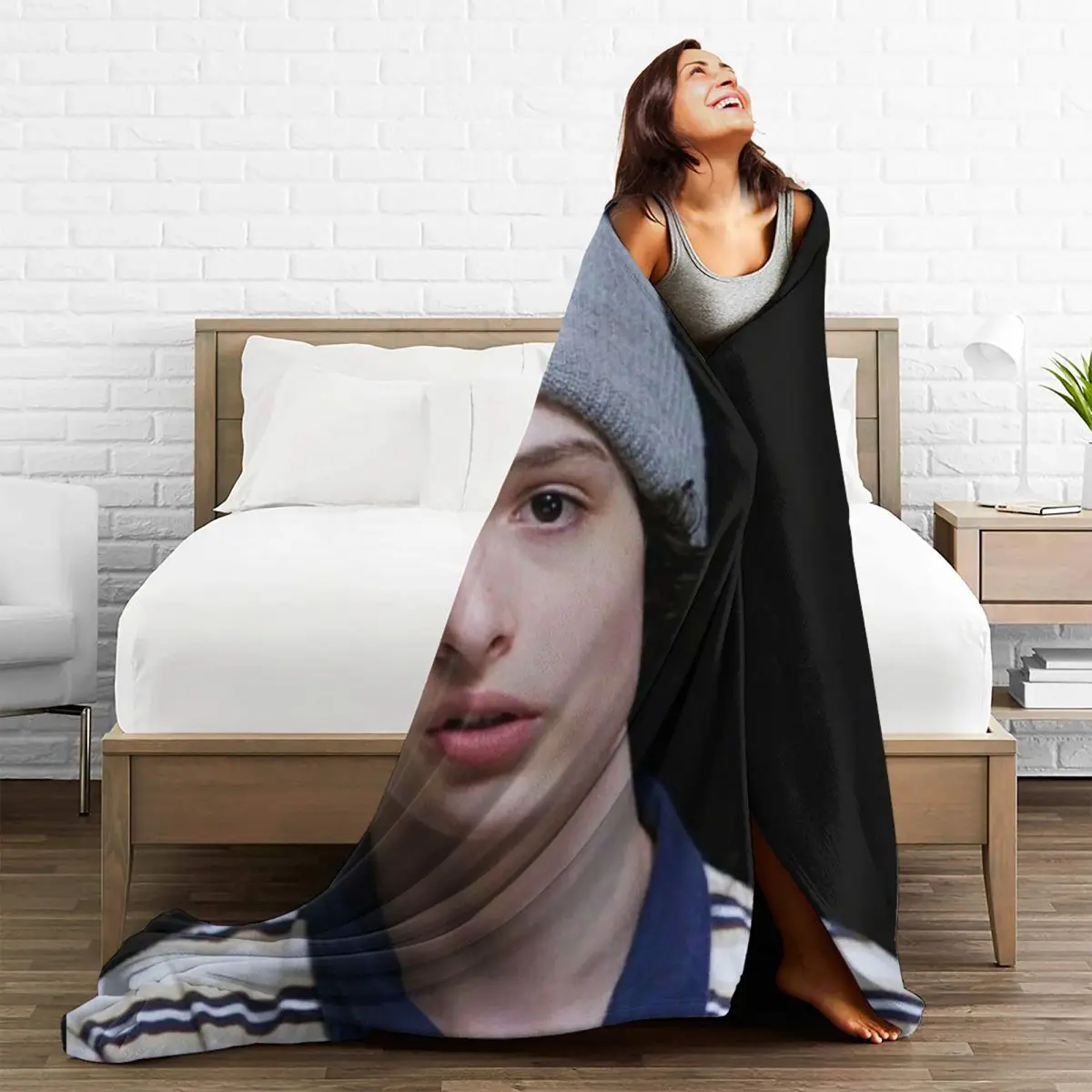 Finn Wolfhard ��� ���� Ŀ�� ���� ����/�ܿ� ��� �ٱ�� ������ ħ�� ħ�� ħ���� ���� ��並 ����