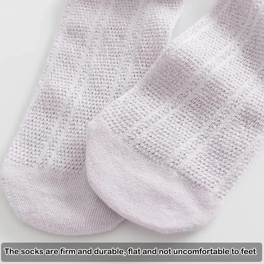Stockings Mesh New Cotton Long Hollow Solid Color Children Stocking Thin Knee High Long Socks Girls