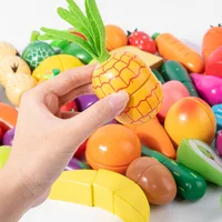 Magnetic Wooden Cutting Fruits Vegetables Pretend Play Simulation Kitchen Toys Classic Game Montessori Educational Toys For Kids 1