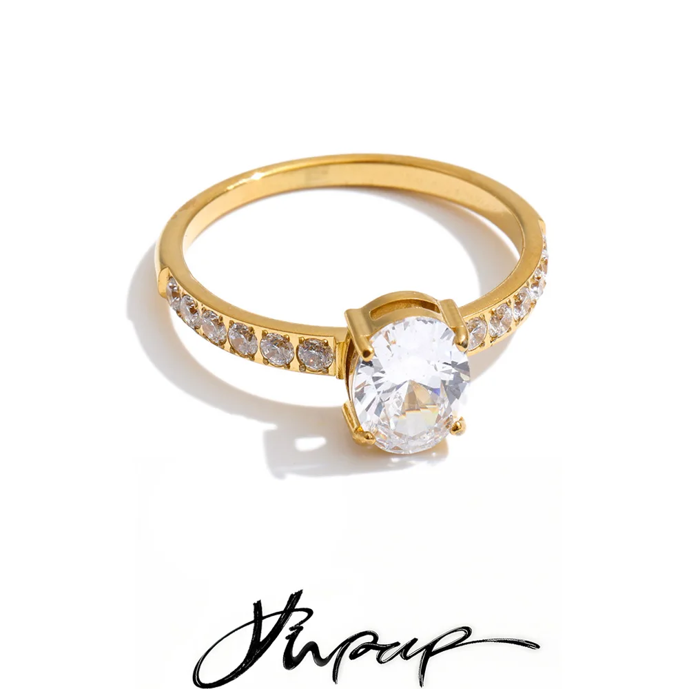 Yhpup Engagement Ring Cubic Zirconia Women