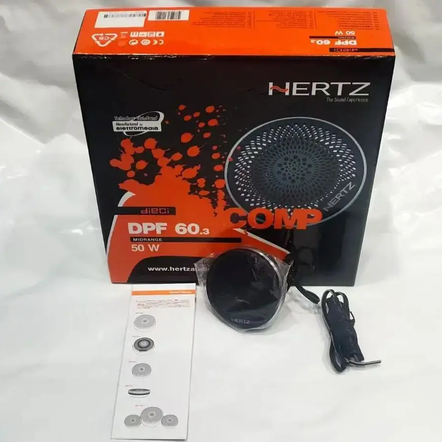 1PC HERTZ DPF 60.3 5MIDRANDE 50W Car Speaker DWR SURROUND COMP-COAX SY Manufactured by elettomedia Made In ltaly