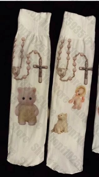 Gothic Stockings Funny Socks Stockings for Women Knee High Socks Goth Harajuku Pantyhose Cosplay Sexy Shoopy Tights Emo Punk