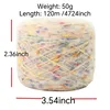 Rainbow Sugar Mohair Yarn Ball Without Tying Crochet, Hand Woven High-end Sweater, Scarf, Bag, Colorful Ball Thread 50g 6