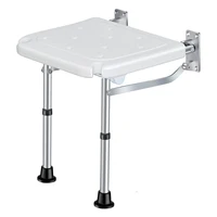 Wall Mounted Bathroom Foldable Stool 220 Lbs Bearing Weight Non-slip Folding Shower Seat Entryway Stool Bench Wall Bath Seat 1