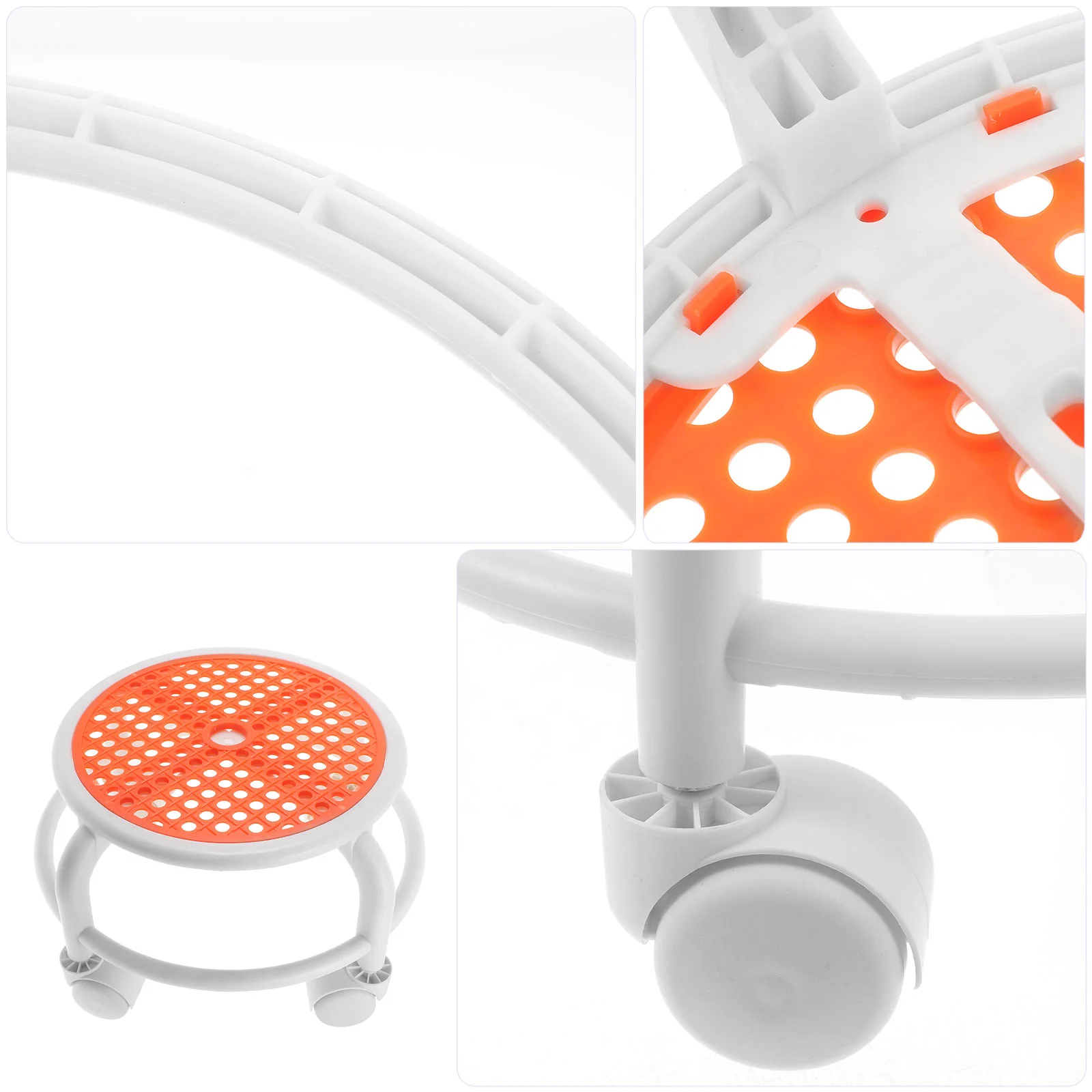 The Bench Bring Baby Pedicure 3250X3250X1800CM Plastic Round Small Stool Swivel Rolling