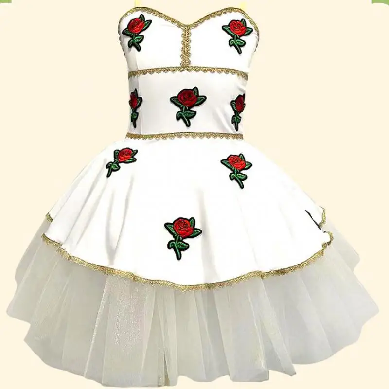 

Женское балетное платье с юбкой-пачкой, длинное платье с цветочным принтом