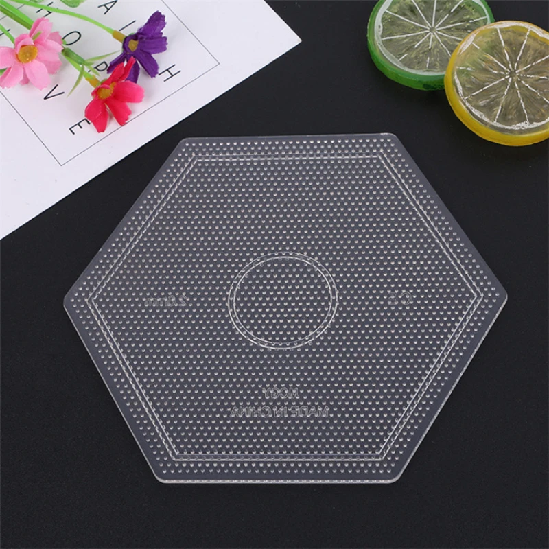 Jigsaw Puzzles Educational Puzzles Beads Toys 1~10PCS 5mm Perler Beads Square Round Hexagon Pegboard 3D Puzzle For Hama Bead Educational Toys for Children