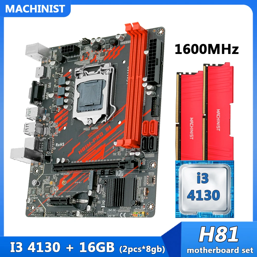 MACHINIST H81 PRO Gaming Motherboard, Intel 4th Gen LGA 1150 PC