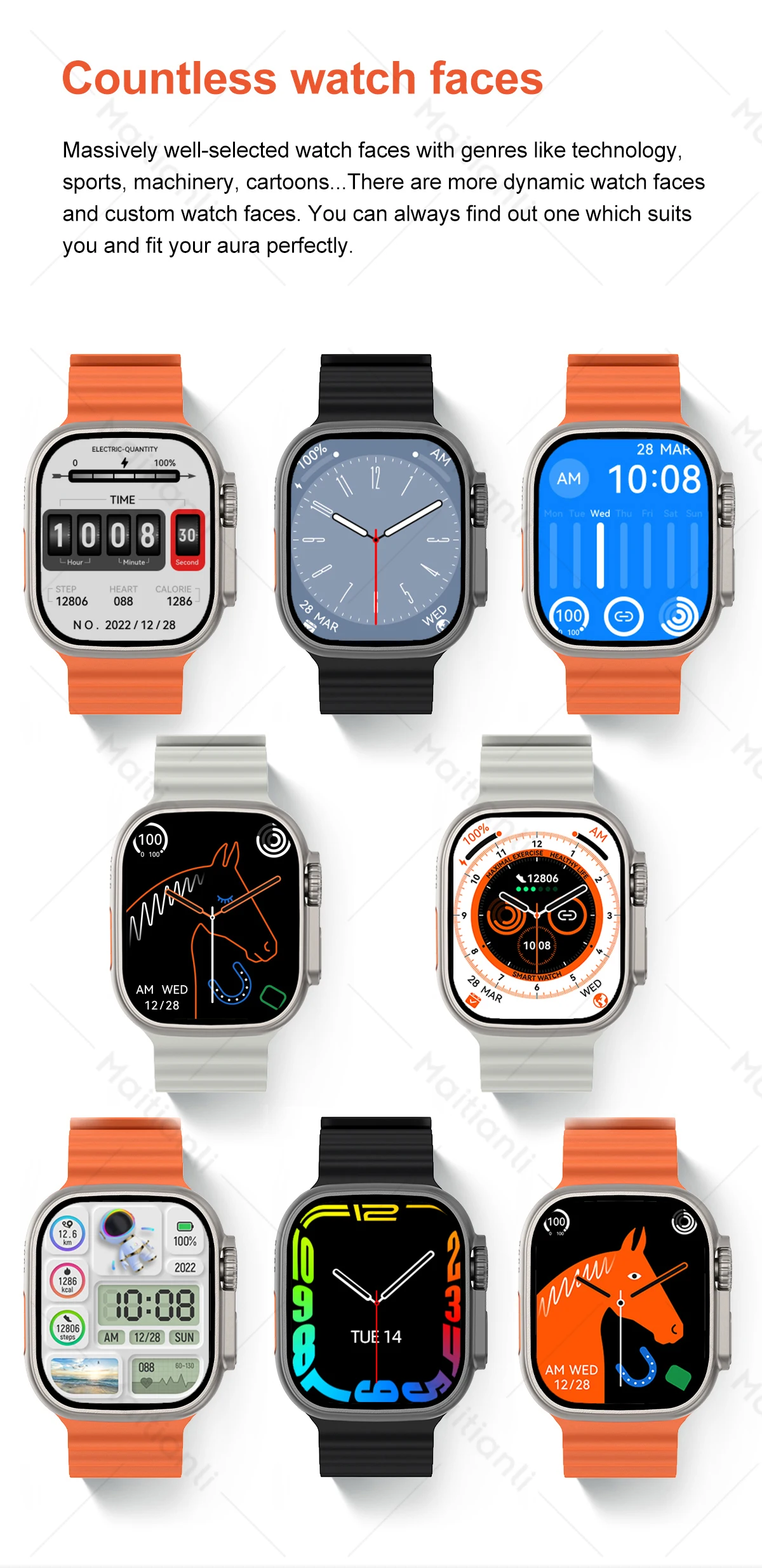 SmartWatch EW08 Relogio inteligente Série Ultra - BIOIMPORT