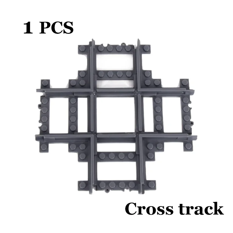 City Train Railway Building Blocks Set - Tracks, Station, and Buffer Stop Bricks Collection