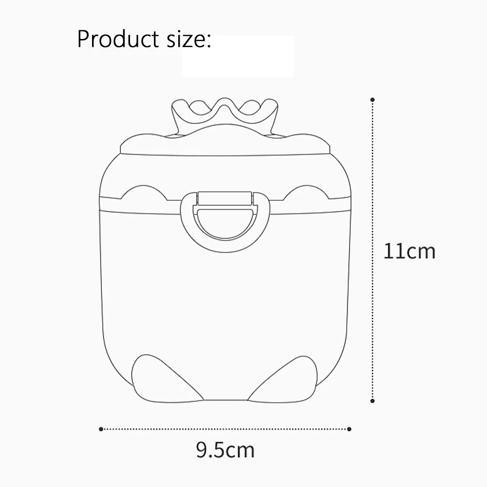 Portable Cute Pig Milk Powder and Snack Storage Container for Infants, Toddlers, and Cereals - BPA-Free