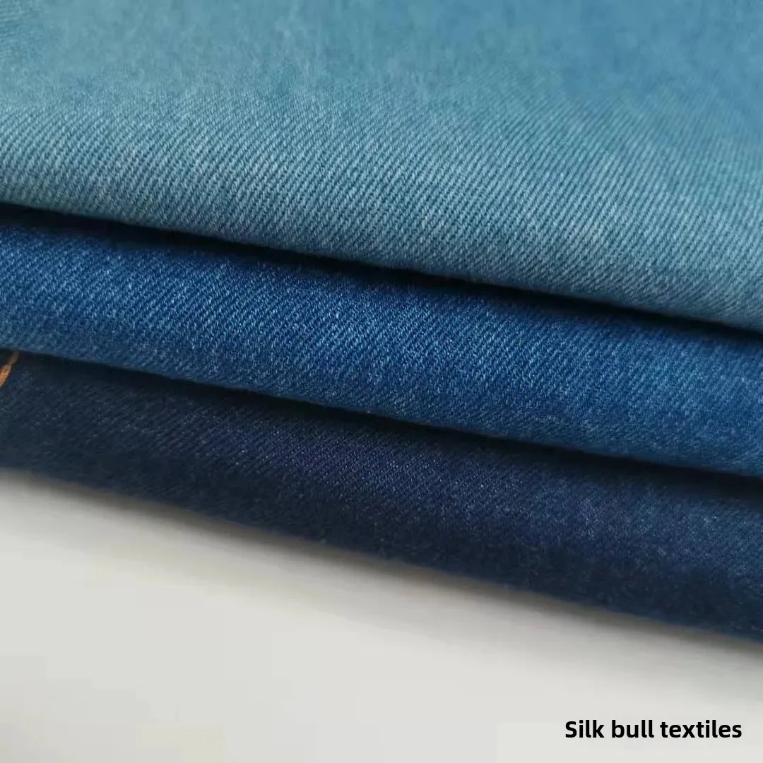 Combed Cotton Denim Fabric Spring Autumn Style 9.5 Ounce Washable Gas Station Workwear Denim Material for Men Women Children