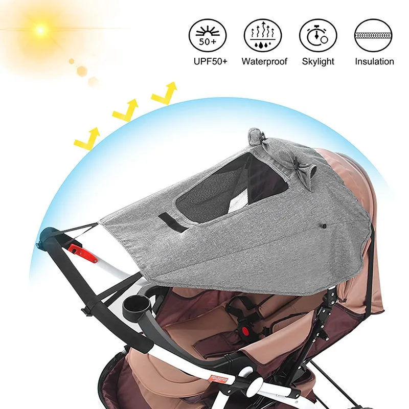 Baby stroller awning accessories shading and UV protection sun cover for Prams Infants Car Seat Sun Visor waterproof sunshade baby stroller accessories bassinet