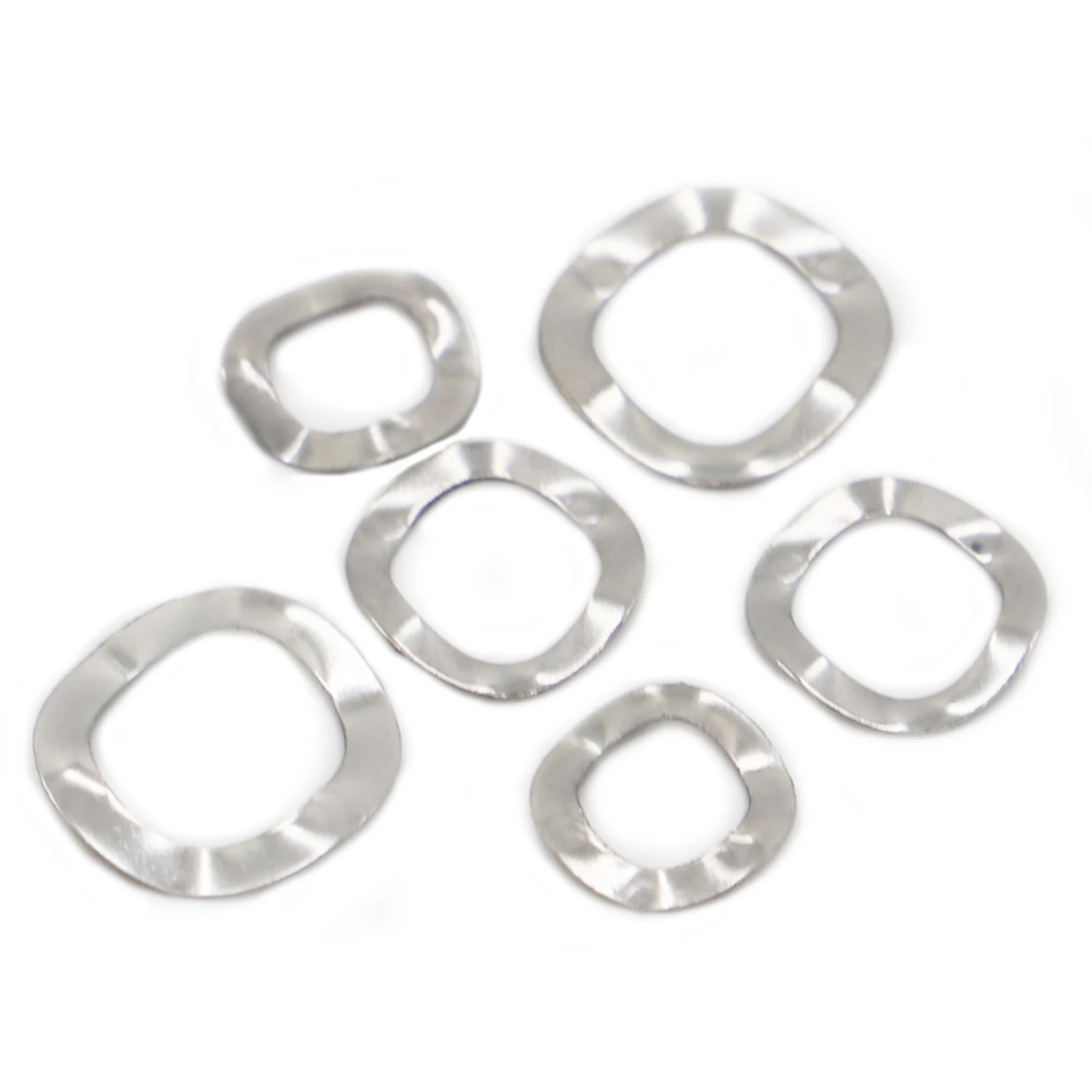 304StainlessSteelThreeWaveWashersSpringWasherM3M4M5M6M8M10