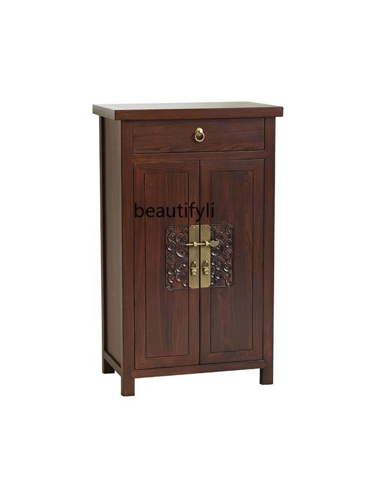 

Chinese Style Entrance Cabinet Solid Wood Shoe Cabinet Old Elm Hall Cabinet Corner Side Cabinet Classical Curio Cabinet