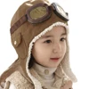 Warm Children Hat Autumn Winter Velvet Fashion Pilot Hat For Boys And Girls Cotton Fashion Caps For 2-7 Years Old 1