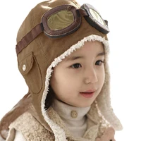 Warm Children Hat Autumn Winter Velvet Fashion Pilot Hat For Boys And Girls Cotton Fashion Caps For 2-7 Years Old 1