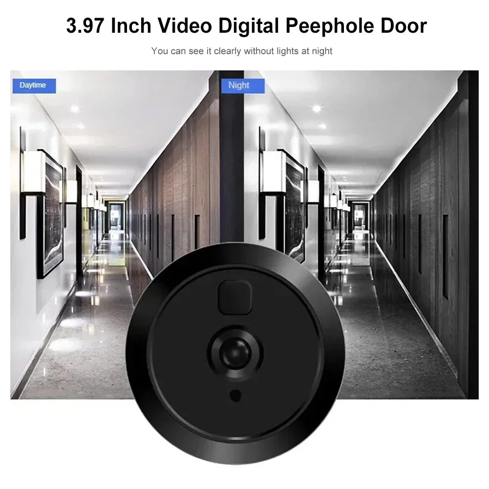 4.0 Inch Doorbell Peephole Viewer Digital Door Camera 1080P IR Night Vision Cat Eye Door Bell Outdoor Smart Home Security Camera