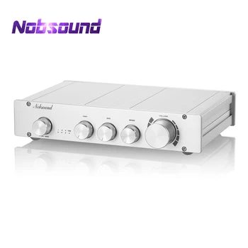 Nobsound 하이파이 2.0 채널 스테레오 오디오 프리앰프, 클래스 A 디지털 프리앰프, 고음 중간 저음 제어, 3 방향