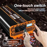 Onduleur solaire à onde sinusoïdale Pure, 1600W 2500W 4000W 5000W, Double prise ue, DC 12V 24V 48V 60V à AC 220V 50Hz, convertisseurs de tension 4