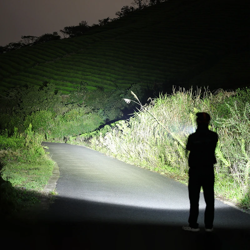400000LM Headlamp Super Bright LED Headlamp USB Rechargeable Head Torch Built-in Battery 18650 Flashlight Outdoor Portable Light