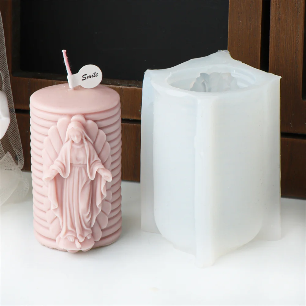 Jesus & Virgin Mary Silicone Candle Mold – Resin/Plaster Candle Mold S8932ee49fdb64454b5d68ba904994d5f4