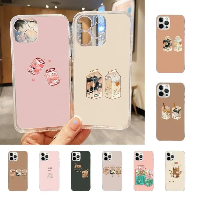 Yndfcnb Milk Bottle Cute Illustration Custodia Per Telefono Per Iphone 7 8 Plus X Xr Xs 11 12 13 Se2020 Mini Mobile Iphone 14 Pro Max Case