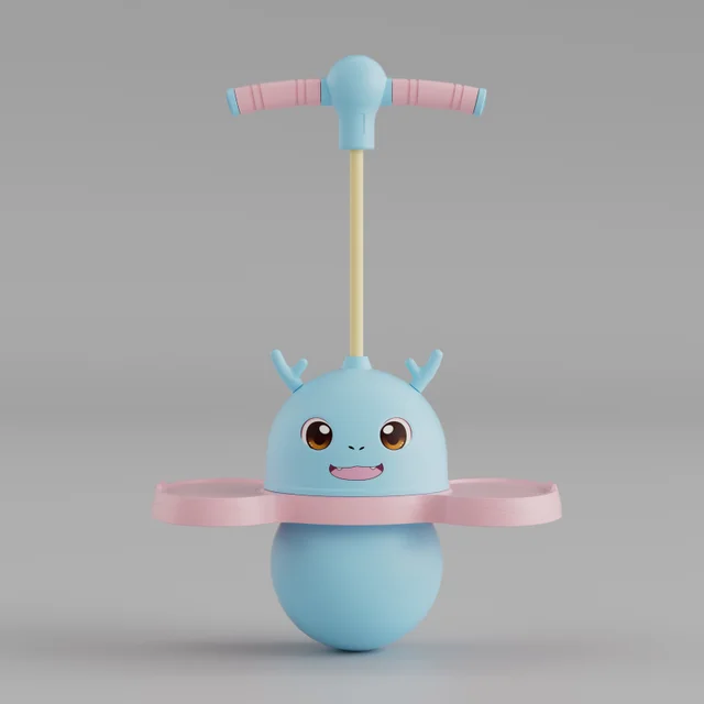Pogo Jumper with Handle and Ball Pump High Jump Toy Bounce Jump Trick Board Pogo Bouncing Ball Safe and Fun Pogo Stick for Kids 3