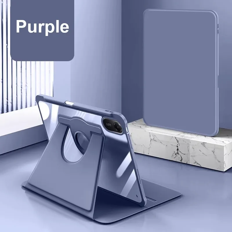 Sleek 360° Rotating Acrylic Tablet Case with Pen Slot
