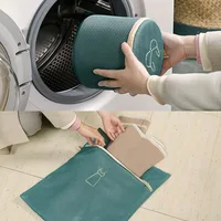 Embroidery Washing Machine Laundry Bag Underwear Bra Socks Wash Net Large Capacity Clothes Storage Pouch Mesh Dirty Laundry Bags 1