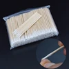 300PCS Short Wood Handle Small Pointed Tip Head Cotton Swab Eyebrow Tattoo Beauty Makeup Color Nail Seam Dedicated Dirty Picking 1
