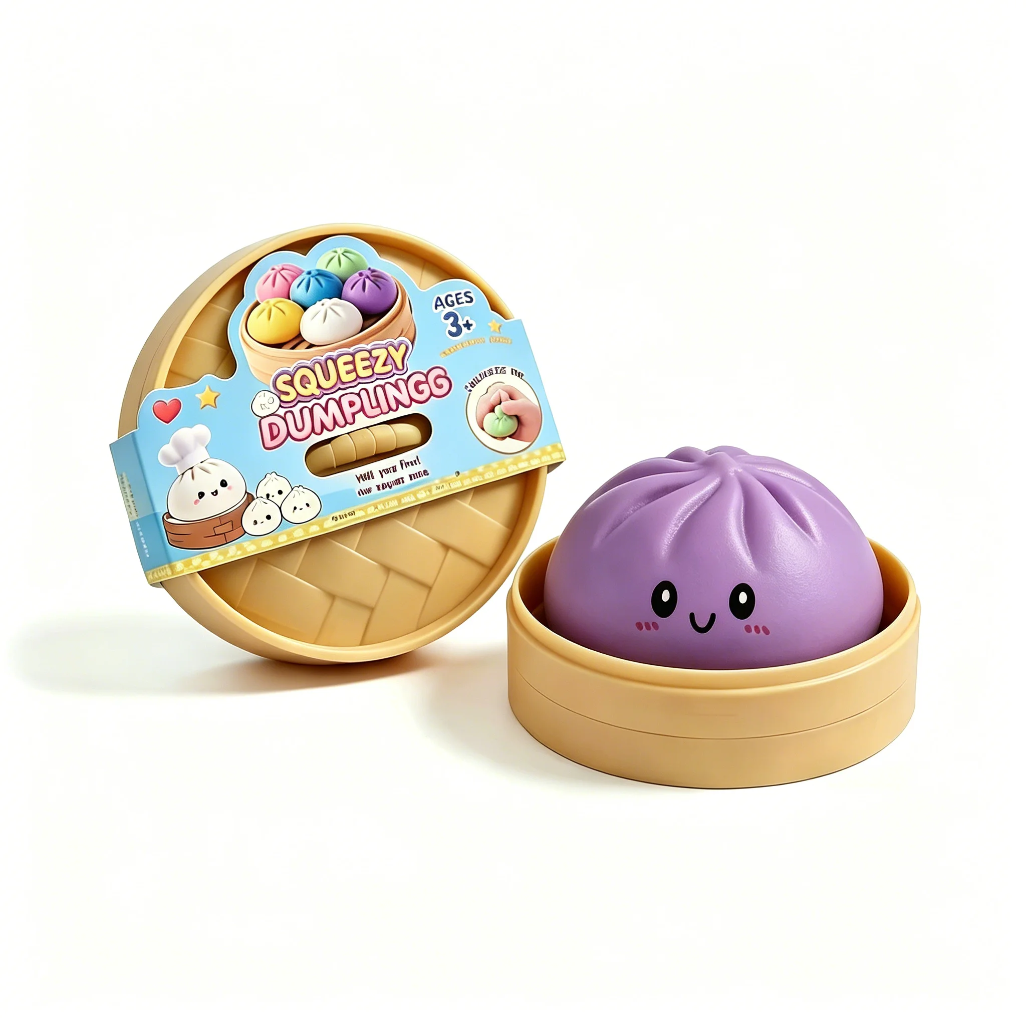 Vibrant Dumpling Squishy Toy for Stress and Anxiety Relief