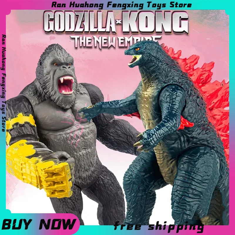 Godzilla Vs Kong The New Empire 28Cm Godzilla King Kong Skar King Action Figures Monster Doll Anime Figures Toys Model Kid Gift