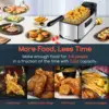 Deep Fryer, Electric Deep Fat Fryers with Baskets, 3 Liters Capacity Oil Frying Pot with View Window, ETL Certificated, 6