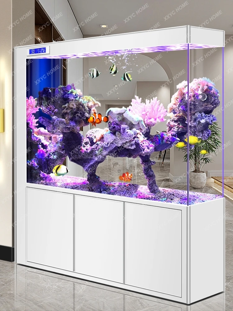 

Super White Glass Bottom Filter Living Room Floor Screen Barrier Integrated Automatic Water Circulation