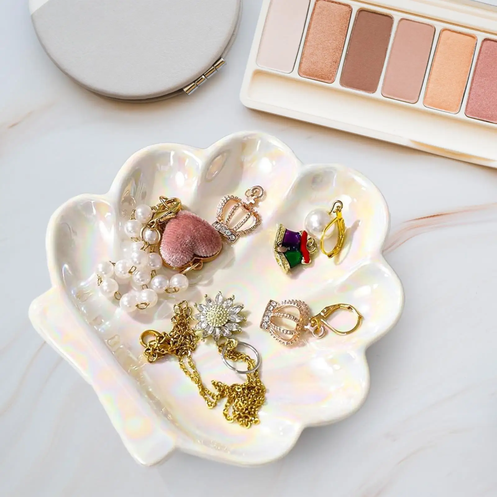 

Shell Jewelry Dish Decorative Small Key Bowl for Bracelets Keys Entrance