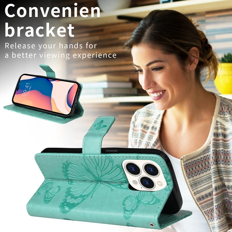 Κομψή ανάγλυφη θήκη βιβλίου πεταλούδας για Realme C31 C35 C11 C15 C17 C20 C21 C21Y Realme 9i 9 Pro 8 7 6 5 PU Leather Flip_voghion.com