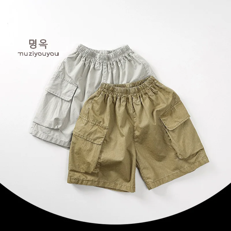 Children's Workwear Shorts 2025 Summer New Item for Boys and Girls, Baby Outdoor Five Inch Shorts, Children's Clothing
