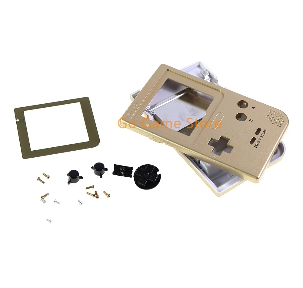 1Set Per Gbp Set Completo Oro Argento Grigio Custodia Shell Cover Per Gameboy Pocket Game Console Case Con Pulsanti