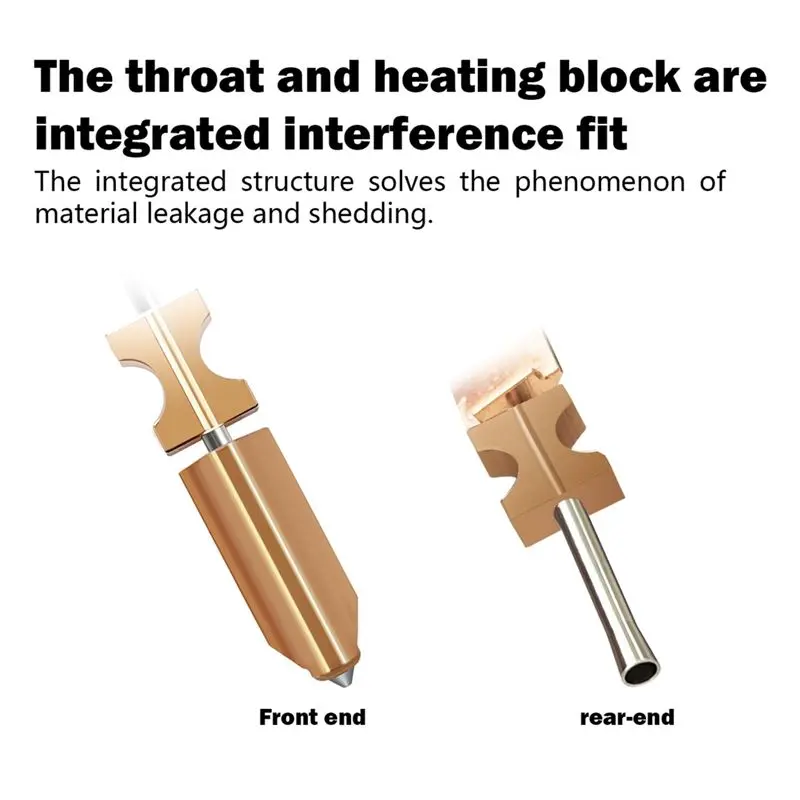 YLS-Hotend 업그레이드된 퀵 릴리스 노즐 히터 블록 스로트 튜브 AD5X용 퀵 분리형 노즐 압출기 키트 0.4Mm