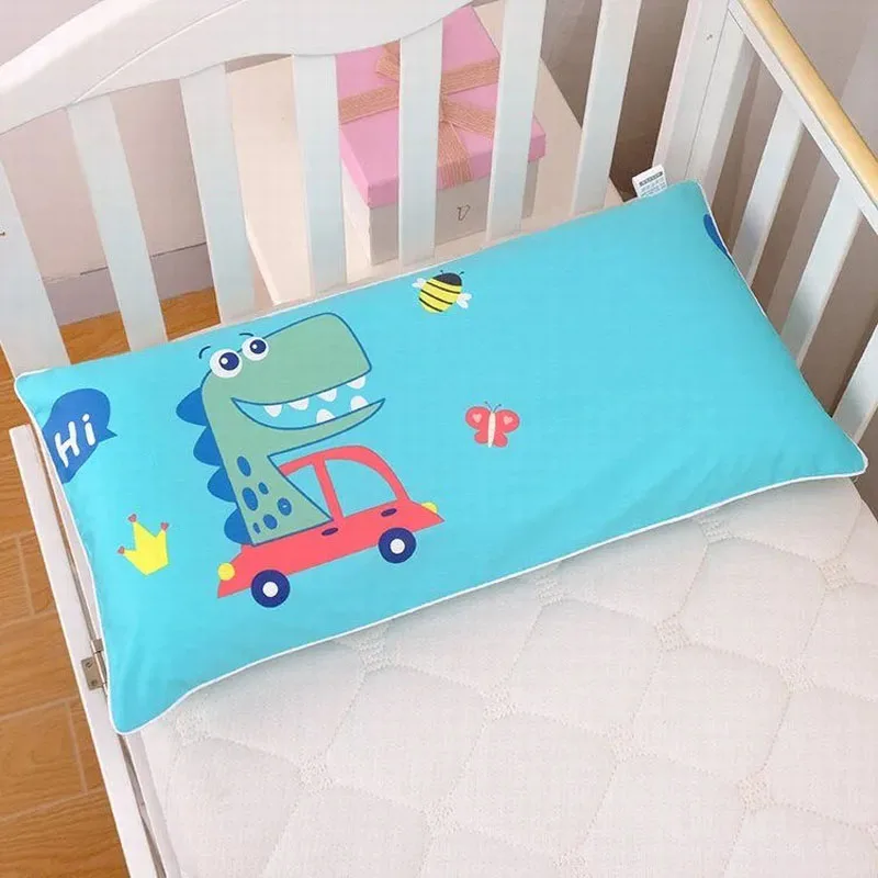 62x32CM Cartoon Side Zipper Nap Pillowcase Household Cotton Children's Bed Pillow Cover Four Seasons Baby Pillowcase